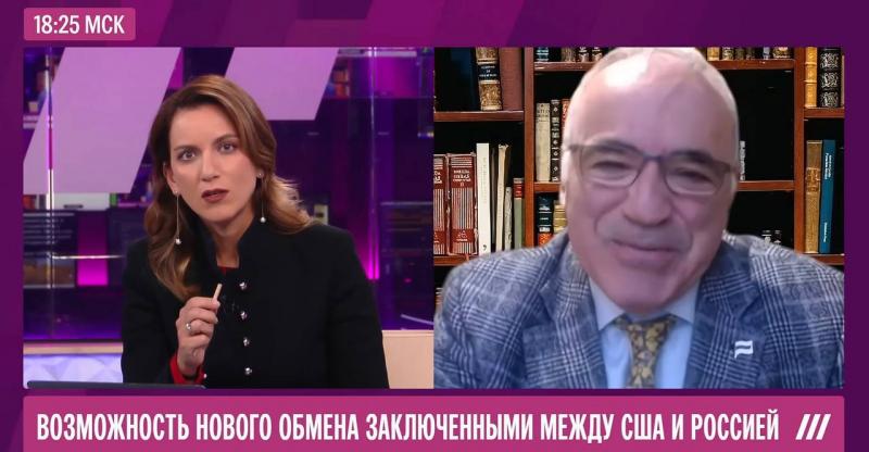 Маніпуляціям — ні, брехні — також! Гаррі Каспаров в ефірі телеканалу Дождь звернувся до ведучої з проханням не вдаватись до хитрощів і уникати демагогії.